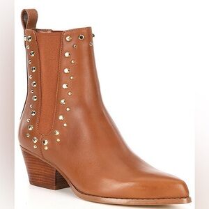 Michael Kors Kinlee Studded Leather Chelsea Booties